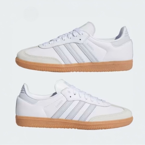 Adidas OG Samba Cloud White / Halo Blue / Off white Women’s Sneakers size 6.5 - Picture 5 of 16